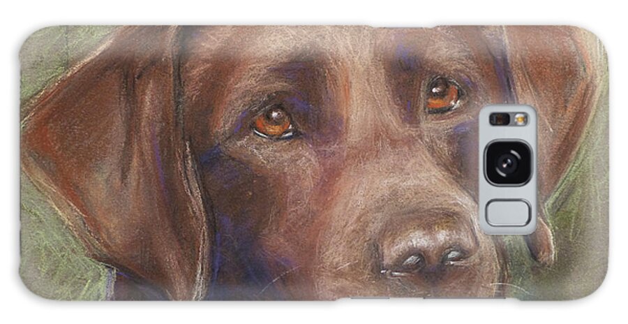 Pet Galaxy Case featuring the painting Chocolate Labrador by Sciandra 