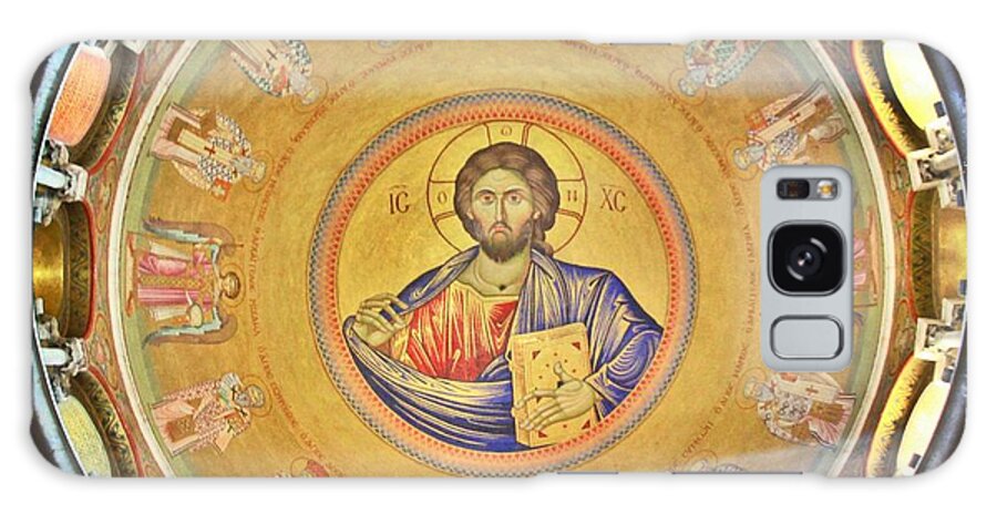 Christ Pantocrator Galaxy Case featuring the photograph Christ Pantocrator -- Church of the Holy Sepulchre by Stephen Stookey