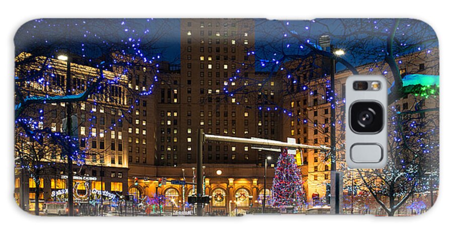 Christmas Galaxy Case featuring the photograph Christmas in Downtown Cleveland by Clint Buhler