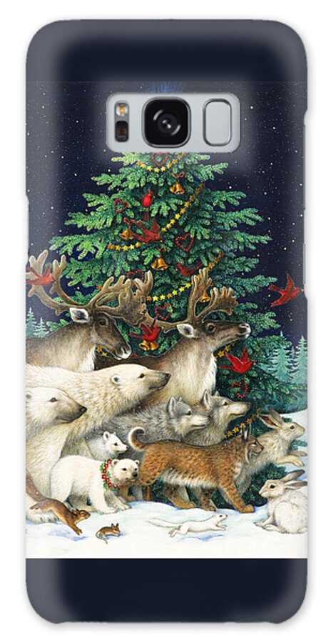 Christmas Galaxy Case featuring the painting Christmas Parade by Lynn Bywaters