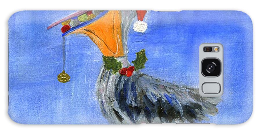 Ornament Galaxy S8 Case featuring the painting Christmas Pelican by Jamie Frier