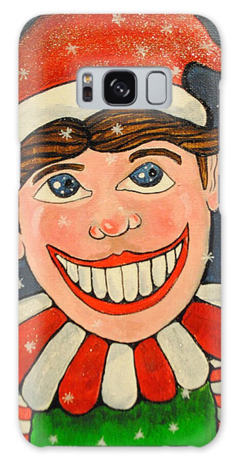 Asbury Park Paintings Galaxy Case featuring the painting Christmas Tillie by Patricia Arroyo