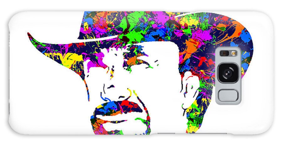 Chuck Norris Galaxy Case featuring the digital art Chuck Norris Paint Splatter by Gregory Murray