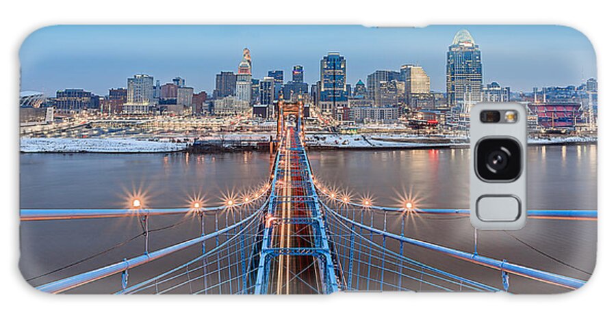 Cincinnati Galaxy S8 Case featuring the photograph Cincinnati from on top of the bridge by Keith Allen