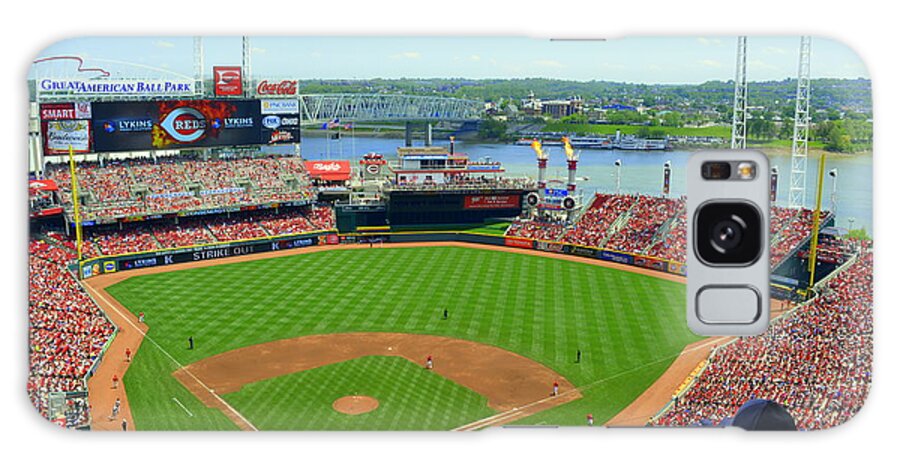 Baseball Galaxy Case featuring the photograph Cincinnati Reds Stadium by Kathy Barney