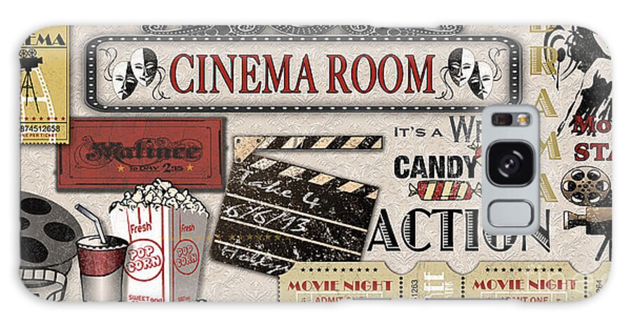  Popcorn Galaxy Case featuring the digital art Cinema Room-JP2209 by Jean Plout