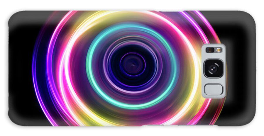 Focus Galaxy Case featuring the photograph Circle Light Trails by Miragec