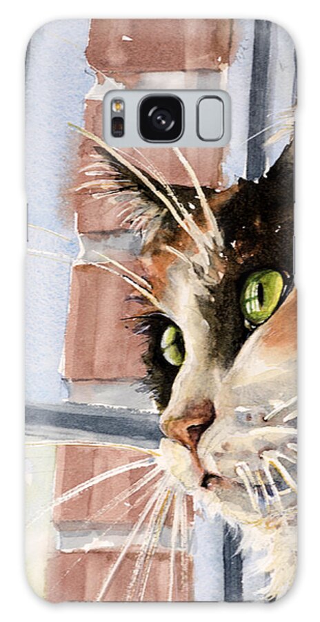 Cat Galaxy Case featuring the painting City Cat by Judith Levins