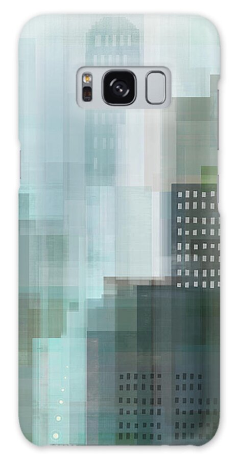 City Galaxy Case featuring the mixed media City Emerald by Dan Meneely