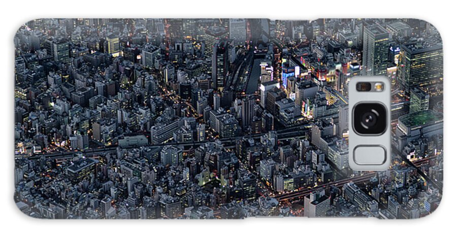 Orange Color Galaxy Case featuring the photograph City Of The Beautiful Night View by Kokouu