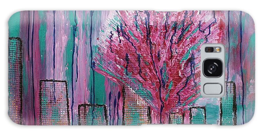 Tree Galaxy Case featuring the painting City Pear Tree by Nan Bilden