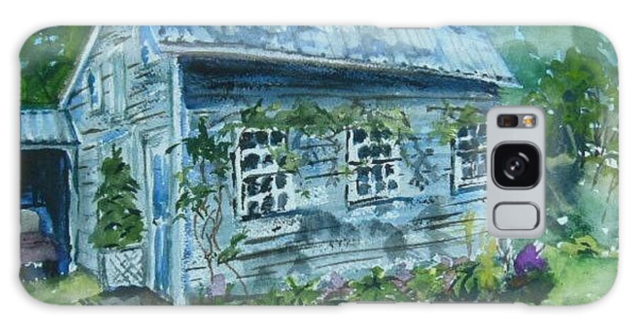 Barn Galaxy S8 Case featuring the painting Clark Bed and breakfast Barn by Barbara McGeachen