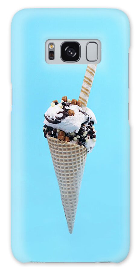 Temptation Galaxy Case featuring the photograph Classic Summer Ice Cream With Flake by Kelly Bowden
