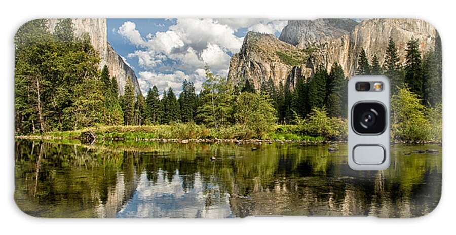 Water Reflection River Mountains Yosemite National Park Sierra Nevada Landscape Scenic Nature California Sky Clouds Clouds Day Galaxy S8 Case featuring the photograph Classic Valley View by Cat Connor