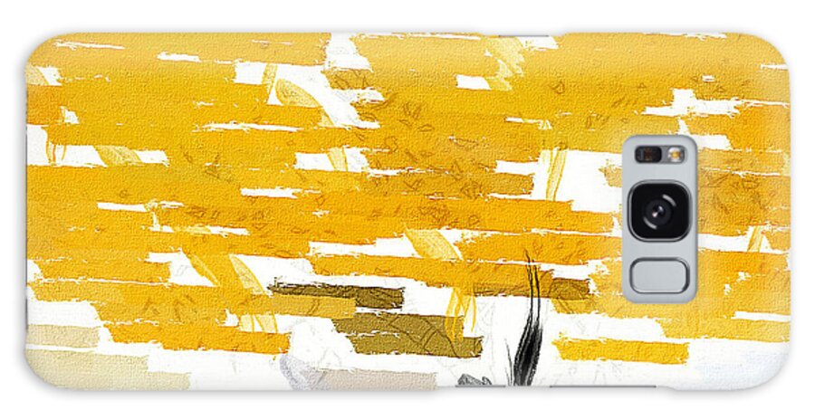 Yellow Galaxy Case featuring the painting Classy Yellow Tree by Lourry Legarde