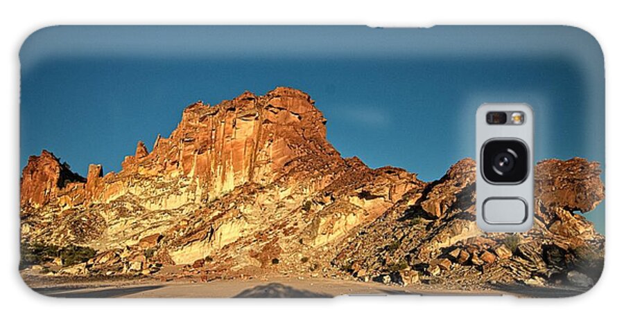 Rainbow Valley Galaxy Case featuring the photograph Clay Pan and Cliffs at Rainbow Valley by Peter Kneen
