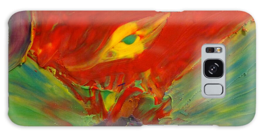 Eruption Galaxy Case featuring the painting Clay Play 2 - volcanic by Steve Sommers