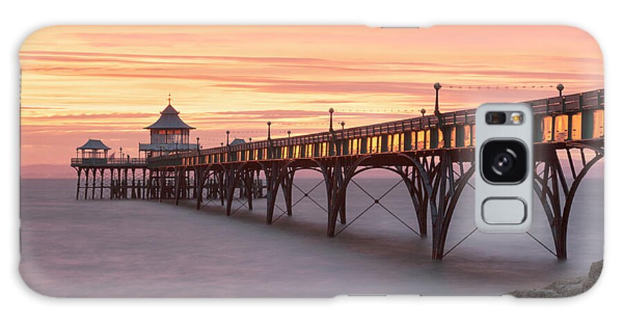Clevedon Pier Galaxy Case featuring the photograph Clevedon Pier In Somerset, England by Nick Cable
