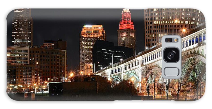 Cleveland Galaxy Case featuring the photograph Cleveland Up Close by Frozen in Time Fine Art Photography
