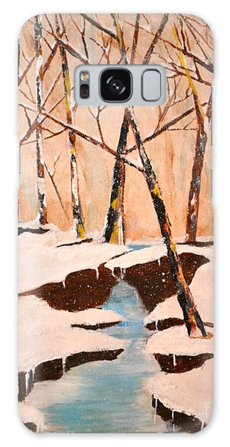 Cliffs Galaxy Case featuring the painting Cliffy Creek by Denise Tomasura
