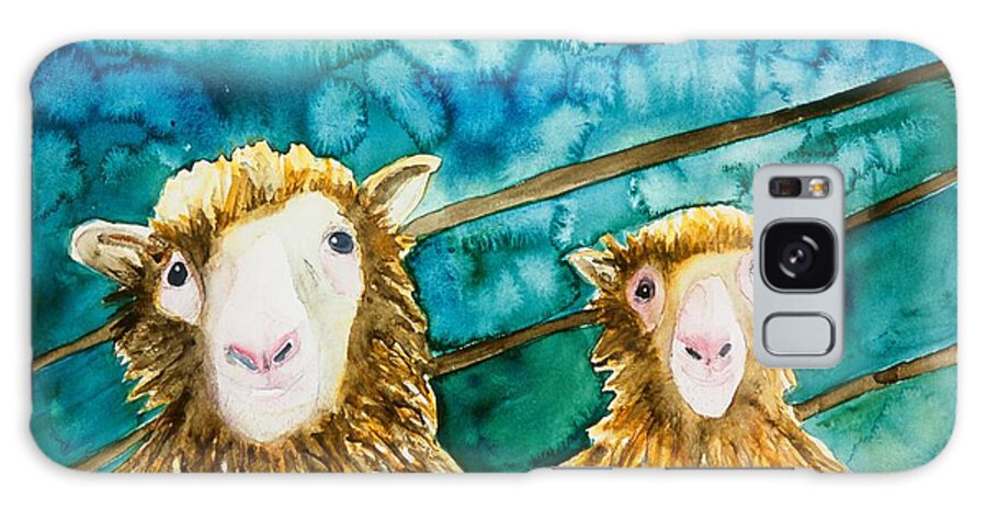 Sheep Galaxy Case featuring the painting Cloning Around by Sherry Harradence