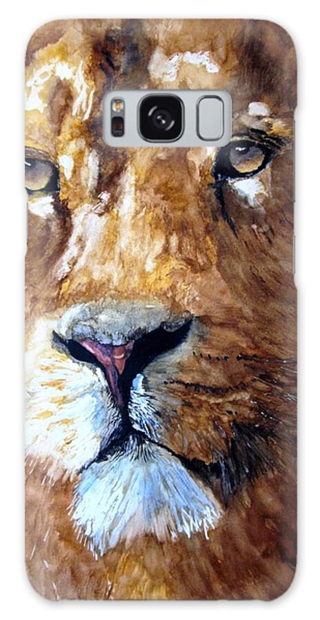 Lioness Galaxy Case featuring the painting Close-up by Maris Sherwood