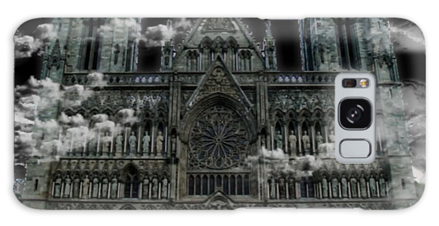 Cathedral Galaxy Case featuring the photograph Cloudy Cathedral by Digital Art Cafe