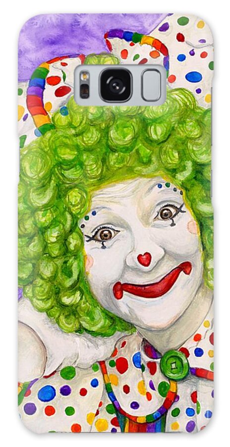 Clown Art Galaxy S8 Case featuring the painting Watercolor Clown #12 Sue Marranconi by Patty Vicknair