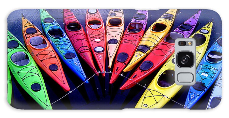 Kayak Galaxy Case featuring the photograph Clustered Kayaks by Owen Weber