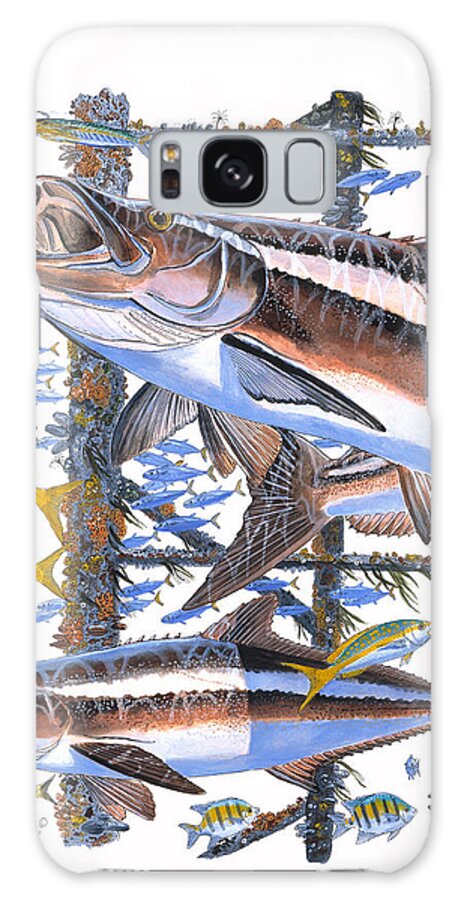 Cobia Galaxy Case featuring the painting Cobia hangout by Carey Chen