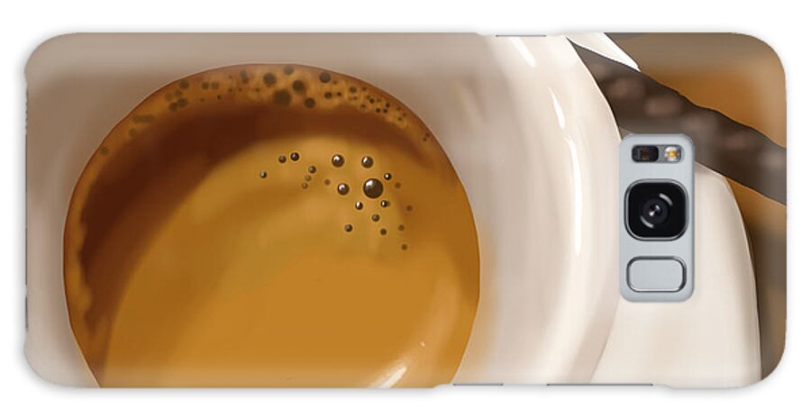 Coffee Galaxy Case featuring the painting Coffee by Veronica Minozzi