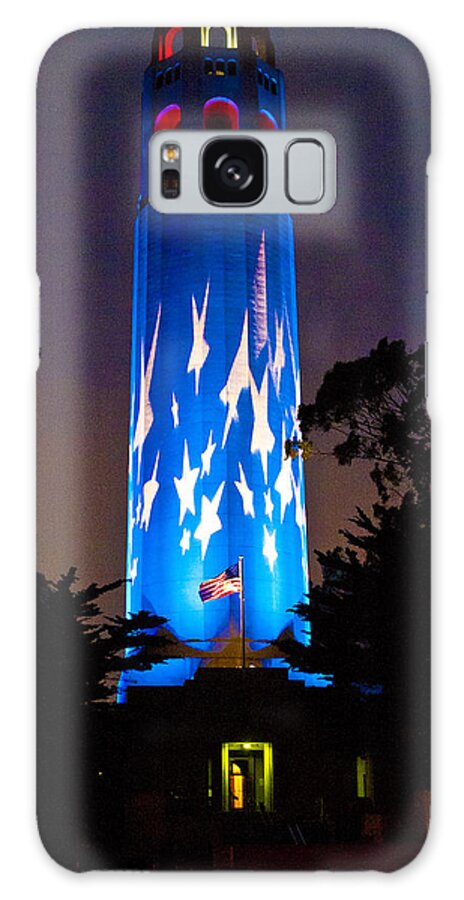 Coit Tower Galaxy Case featuring the photograph Coit Tower on the Anniversary of 9/11 by Her Arts Desire
