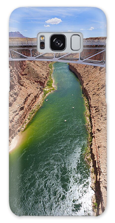 River Galaxy Case featuring the photograph Colorado River and Navajo Bridge by Alexey Stiop