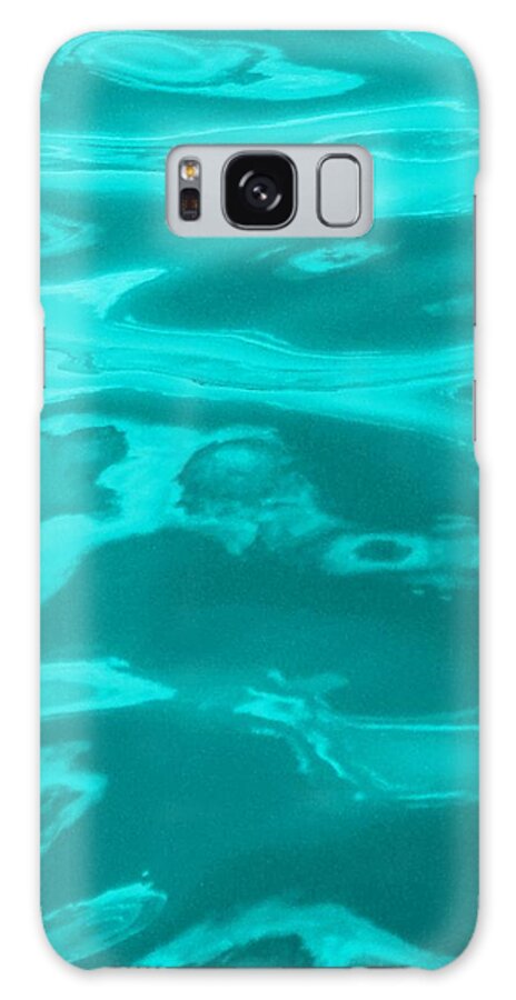 Multi Panel Galaxy Case featuring the digital art Colored Wave Blue Panel Three by Stephen Jorgensen