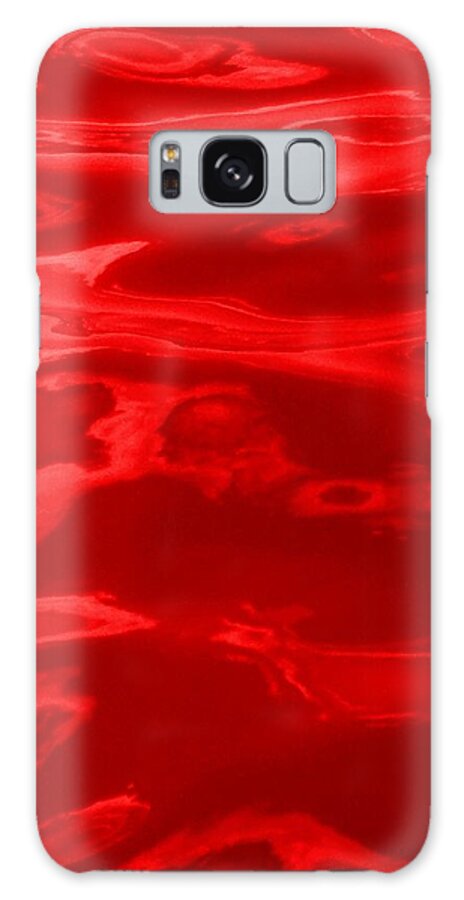 Multi Panel Galaxy Case featuring the photograph Colored Wave Red Panel Three by Stephen Jorgensen