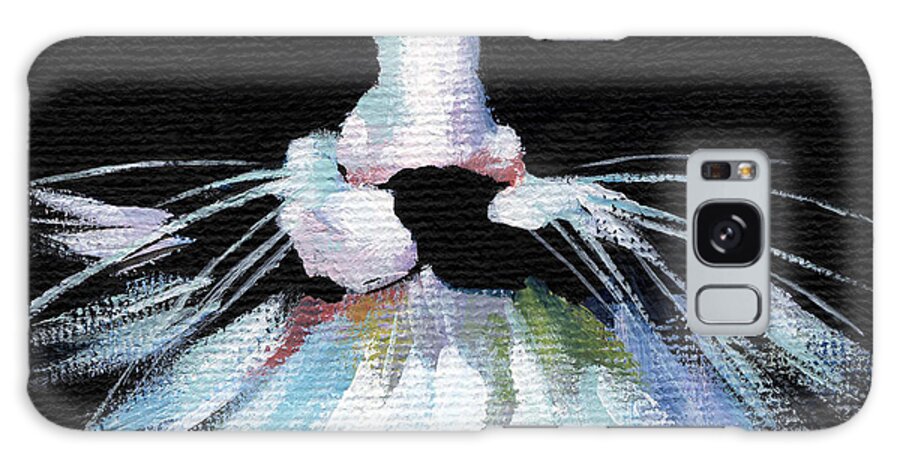 Colorful Galaxy Case featuring the painting Colorful Cat by Natasha Denger