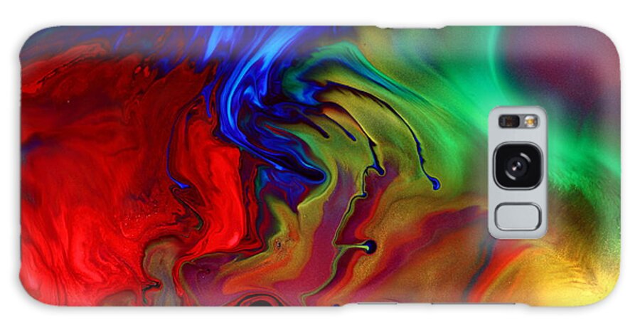 Colorful Abstract Galaxy S8 Case featuring the painting Colorful Contemporary Abstract Art Fusion by Kredart
