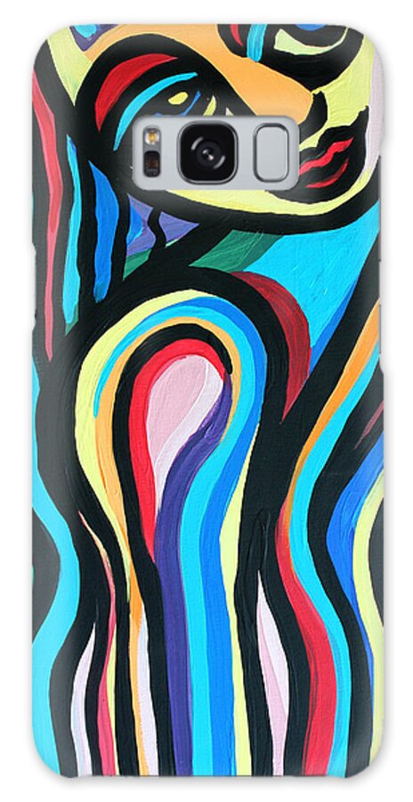 Colorful Galaxy S8 Case featuring the painting Colorful Lady by Cynthia Snyder