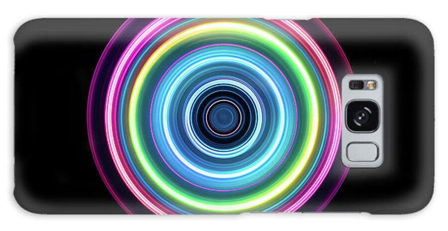 Focus Galaxy Case featuring the photograph Colorful Light Trail Swirl by Miragec