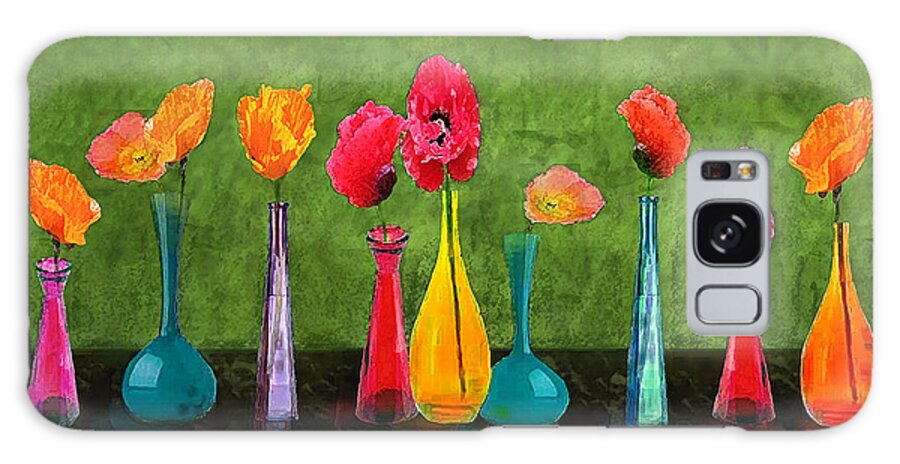 Poppies Galaxy Case featuring the digital art Colorful Poppies by J Marielle