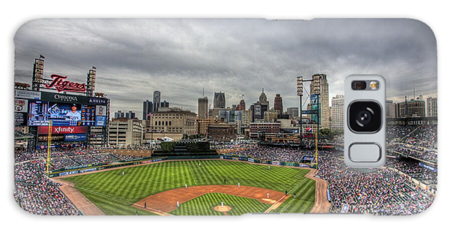 Detroit Tigers Galaxy Case featuring the photograph Comerica Park Home of the Tigers by Shawn Everhart