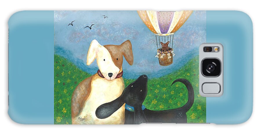 Dog Galaxy S8 Case featuring the painting Company Coming by Carol Neal