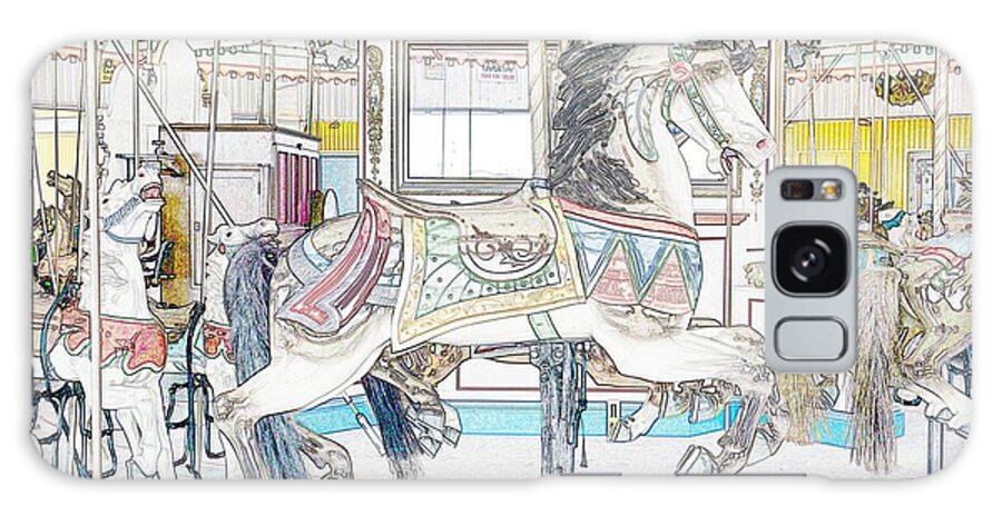 Carousel Galaxy Case featuring the photograph Coney Island Carousel by Lilliana Mendez
