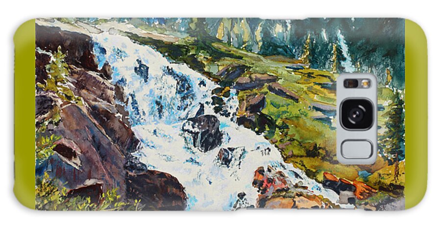 Continental Falls Galaxy Case featuring the painting Continental Falls by Mary Benke