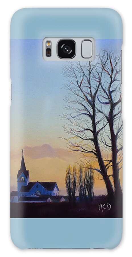 Pastel Painting Galaxy Case featuring the pastel Conway Evening by Marie-Claire Dole