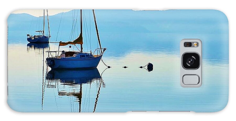 Lake Tahoe Ca Galaxy S8 Case featuring the photograph Cool Blue Tahoe Sail by Marilyn MacCrakin