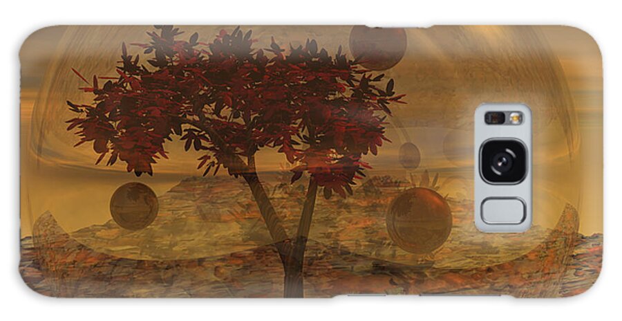 Tree Galaxy S8 Case featuring the digital art Copper Terrarium by Judi Suni Hall