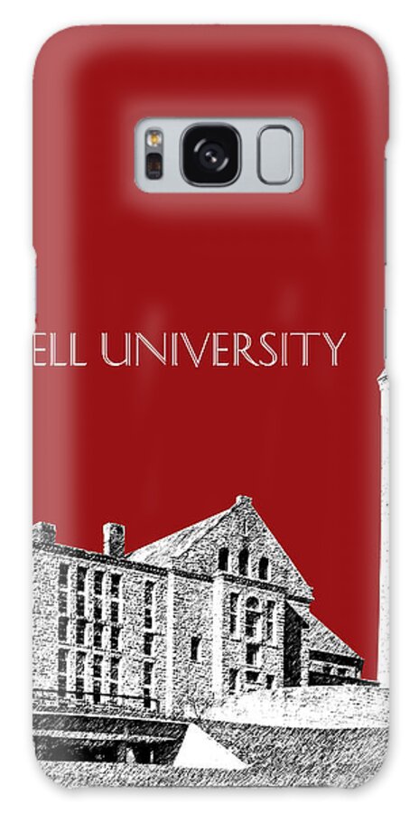 University Galaxy Case featuring the digital art Cornell University - Dark Red by DB Artist