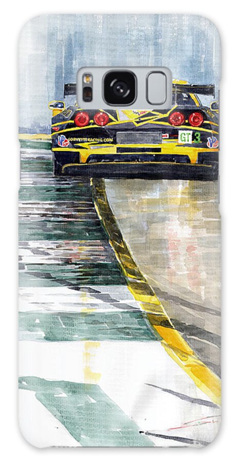 Watercolor Galaxy Case featuring the painting Corvette C6 by Yuriy Shevchuk