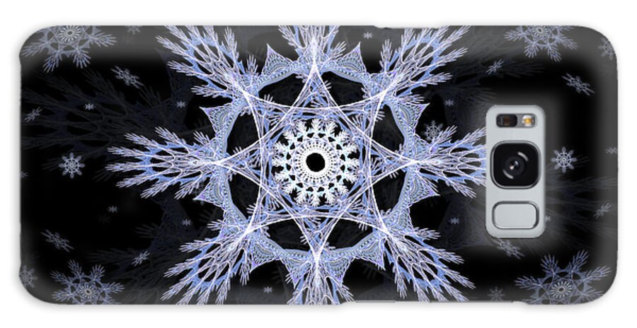 Abstract Galaxy Case featuring the digital art Cosmic Snowflakes by Shawn Dall